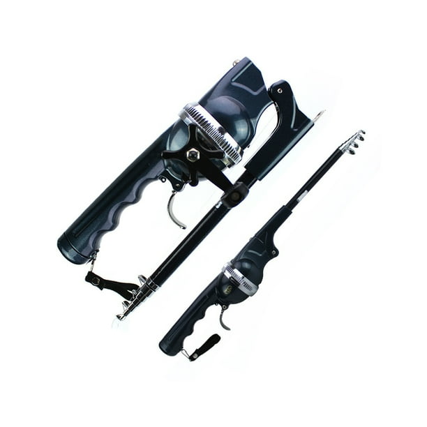 ruzhgo Fishing Rod Telescopic Line Pole Fish Folding Portable Detachable  Bass Perch Tackle Carp Casting Black Accessories 