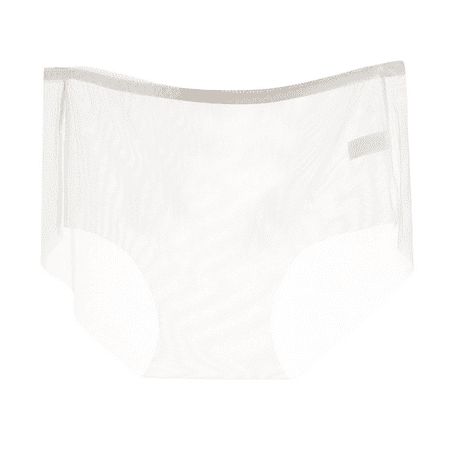 Fulorrnie Underwear for Women Comfort Seamless Breathable Cheeky Panty Elastic Waist Stretchable Ventilated Panties  White  L