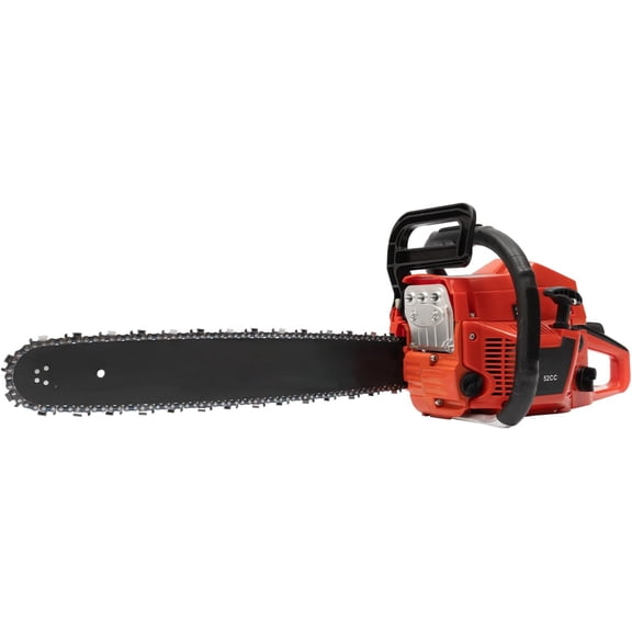 Gas Chainsaw, Top Handle Chainsaw, 52cc 2.2Kw, 2-Stroke Engine, 20 Inch Chainsaw for Wood Cutting, Light Felling, and Limbing