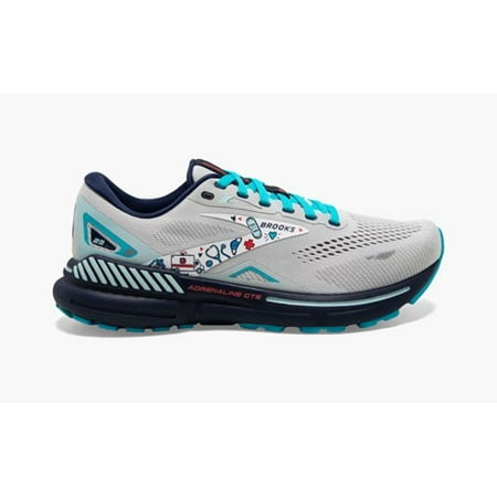 Brooks Men's Adrenaline GTS 23 Support Running Shoes Grey Blue Medical Size 11