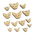 thumbnail image 1 of Chihuahua Dog Head Wood Mini Charms Shapes DIY Craft Jewelry - With Hole - Various Sizes (16pcs), 1 of 7