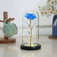thumbnail image 4 of Leyfeng Decorative Item, Three-Leaf Gold Foil Rose Flower String Light in Glass Cover Home Decor Valentine'S Day Gift, 4 of 9