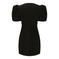 thumbnail image 6 of QUNYINEY Formal Cocktail Dresses for Women Evening Party Bodycon Polka Dot Cut Out Puff Short Sleeve Mini Dresses A Line Crew Neck Summer Slim Fit Dresses, 6 of 6