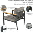 thumbnail image 6 of ELPOSUN Aluminum Patio Furniture Set, Modular Oversized Outdoor Sectional of Olefin 5 inch Thick Cushion, Coffee Table and Waterproof Cover, Patio Conversation Sets for Porch, Deck, 6 of 8