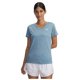 thumbnail image 1 of Camisa Under Armour Tech Twist con cuello en V azul Calm M para mujer, 1 of 2