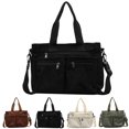 thumbnail image 2 of ibiyuan Womens Tote Bag Large Capacity Zipper Pocket Corduroy Convertible Crossbody Tote Bag for Women, Solid Color Daily Handbag Birthday Gift For Women, 2 of 6