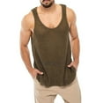 thumbnail image 4 of Odeerbi Sweaters Vest For MenKnit Vest Slim Crop Sweater Tank Tops Sleeveless Knitwear Tank Tops Brown, 4 of 9