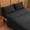 Black, variant on Sleep Zone Queen Washed Microfiber Sheet Set, Black 14 Inch Deep Pocket, Ultra Soft For All Season