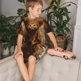 thumbnail image 4 of Balery Cow With Butterflies Lilies Conjunto de Pijama Infantil de Manga Corta con Estampado – Ropa de Dormir de Algodón Suave-X-Large, 4 of 6