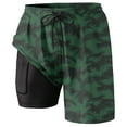 thumbnail image 4 of Men's Casual Shorts Gasp Shorts Men Nylon Basketball Pack for Men Memory Boy Trunk Running Short Summer for Casual Mens Work Out Athletic with Pocket Summer Wear Dark Green XL, 4 of 4