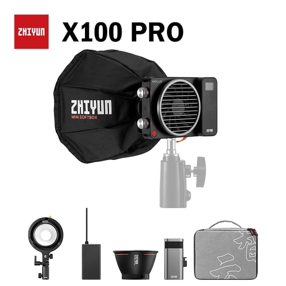 ZHIYUN MOLUS X100 PRO Package [Official] 100W COB LED Light Photography Lighting Outdoor Photo/Video Shooting