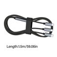 thumbnail image 3 of Double Port USB C Fast Charging Cable 100W 2 in 1 Cord Smartests Power Delivery for Laptops Tablets Phones Gaming Consoles, 3 of 4