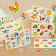 thumbnail image 3 of MeetYTOYS Wooden Preschool Learning Shape Peg Puzzle Board Toys, Traffic, Ocean Animals, Dinosaur, Alphabet Numbers Fruits Shape Educational Learning Toys, 3 of 3