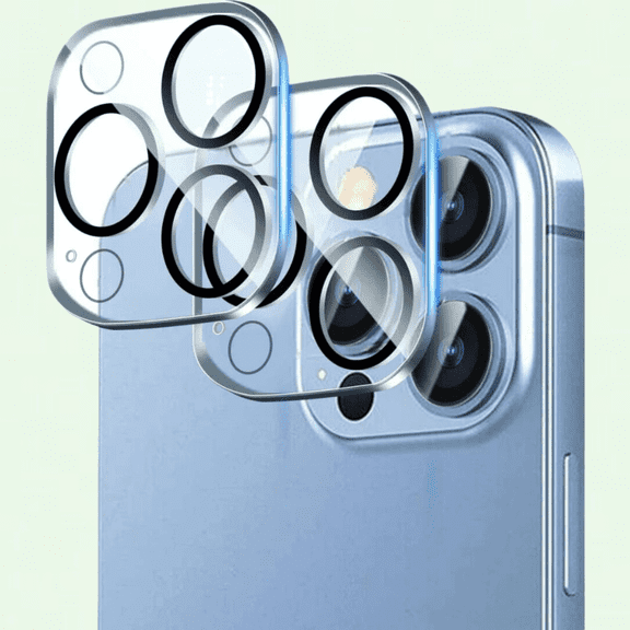 Camera Lens Protector for iPhone 13 Pro/13 Pro Max, 2-Pack HD Tempered Glass, Scratch Resistant