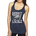 thumbnail image 2 of Wild Bobby Respect The Locals Save Our Oceans Turtle Animal Lover Women Tri-Blend Racerback Tank Top, Vintage Navy, Large, 2 of 6