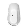 thumbnail image 3 of Brooklyn 67 Inch Freestanding Bathtub in White with Floor Mounted Faucet, Drain and Overflow Trim in Matte Black, 3 of 5