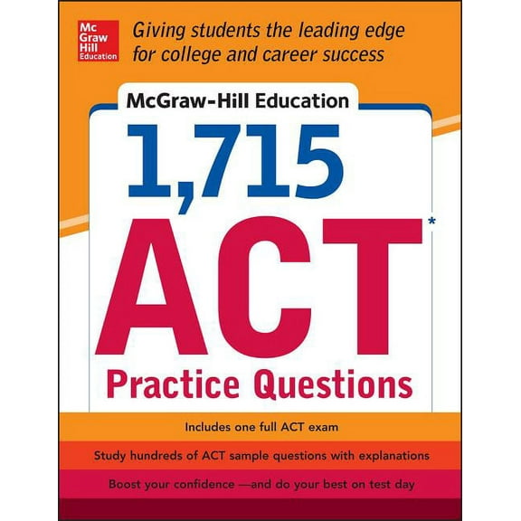 McGraw-Hill Education 1,715 ACT Practice Questions, (Paperback)