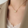 thumbnail image 2 of Collar de mariposa para mujer jinwen Chapado en 18 Colgante ajustable Joyería de moda Boda baile, 2 of 8
