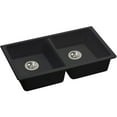 thumbnail image 1 of Elkay Quartz Classique ELGUAD3319PDBK0 Noir Double Bol sous Évier ADA avec Drain Parfait, 1 of 1
