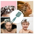 thumbnail image 6 of Unique Bargains 1 Pc Long Handle Hair Shampoo Brush for Head Massage 8.27"x2.76"x0.87" Green Blue, 6 of 6