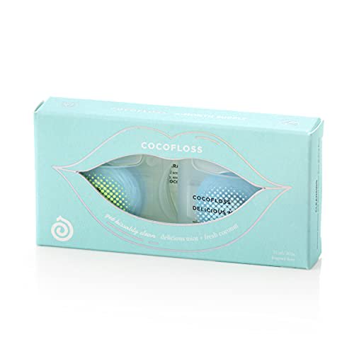 COCOFLOSS CoconutOil Infused Woven Dental Floss Kissably Clean Set
