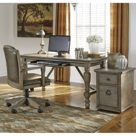 Ashley Tanshire Home Office Desk With Chair And File Cabinet In Ashley Tanshire Home Office Desk With Chair And File Cabinet In Brown