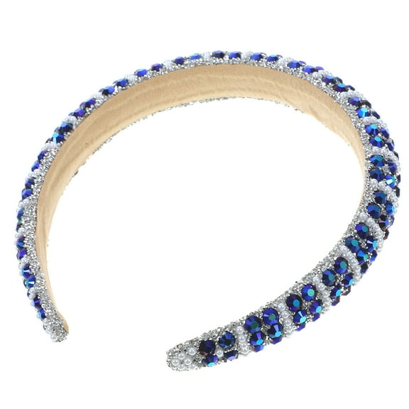 WHAMVOX Blue Women's Headband with Rhinestone Decoration for Decoration Comfortable to Wear during Exercise