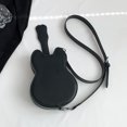 thumbnail image 4 of Bolso de hombro de cuero de PU para mujer, bolso bandolera creativo, mochila escolar (negro, 4 of 8