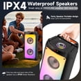 thumbnail image 4 of JYX Portable Karaoke Machine with 2 Microphones, Home Karaoke System, Wireless Speaker for Party, TWS, Recording Function, Remote Control, 4 of 15