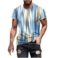 thumbnail image 2 of Qertyioot T-shirt à Manches Courtes Imprimé pour Hommes Col Rond Mode Décontractée Manches Courtes Liquidation, 2 of 5