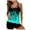 Green, variant on Alkepwun Tankini Swimsuits for Women Plus Size Swimwear Tummy Control Two Piece Bathing Suits Crisscross Floral Long Tank Top with Boyshorts