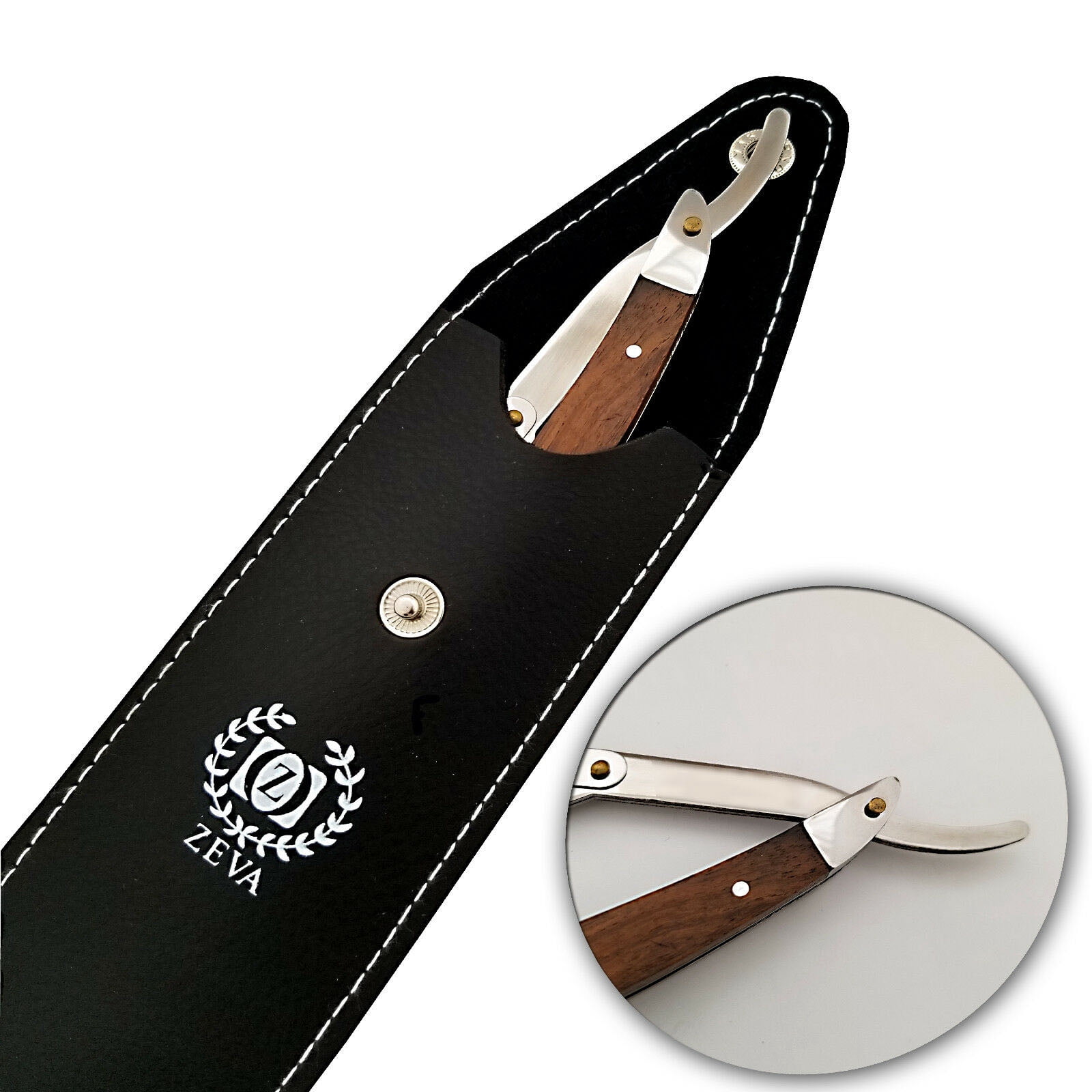 Wooden Handle Stainless Steel Straight Razor Shaving Tool Shave RASIERER RAPADA