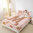 thumbnail image 3 of Erosebridal Kids Capybara Lover Full Size Sheets, Initial M Letter Bed Sheets, 4 Pieces, 3 of 5