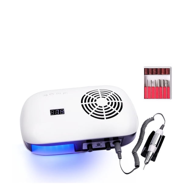 Multifunctional 35000RPM Electric Nail File Manicure Machine Vacuum Cleaner 48W UV LED Nail Lamp Quickly Dry All Nail Polish
