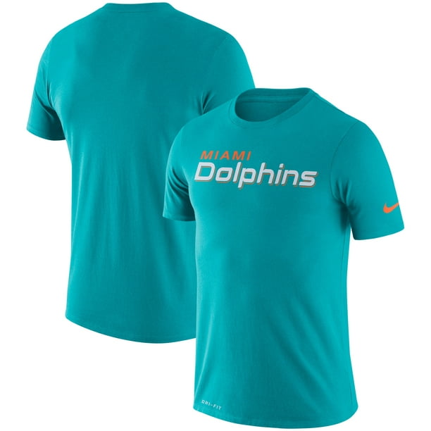 Miami Dolphins Nike Fan Gear Essential Wordmark Performance T-Shirt - Aqua - Walmart.com ...