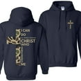 thumbnail image 3 of I Can Do All Things Through Christ Hoodie, Christian Bible Verse Hoodie for Men & Women, Camo Cross Faith Pullover, Inspirational Religious Sweatshirt, USA Made, 3 of 6