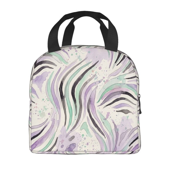 Zebra Insulated Lunch Bag For Women Men Adult Tote Reusable Box Large Containers Thermal Cooler Work Picnic Lightweight Handbag
