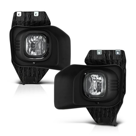 VIPMOTOZ OE-Style Front Fog Light Driving Lamp Assembly w/ Bezel For 2011-2016 Ford F-250 F-350 Superduty Pickup Truck, Driver & Passenger Side