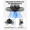 thumbnail image 3 of VEVOR 24-Inch High Velocity Pedestal Fan, 6800 CFM Industrial Standing Floor Fan with 85° Oscillating, 3-Speed Adjustable Height, IP44 Waterproof, Carbon Steel for Commercial, Garage, Workshop, Black, 3 of 9