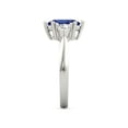 thumbnail image 5 of HeartsAndYou 2ct Natural Blue Tanzanite Trilogy Ring 14k SOLID White Gold Trillion Accent, 5 of 9