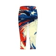 thumbnail image 5 of Stars and Stripes Leggings for Women High Rise Tummy Control Cropped Pants Independence Day Patriotic Capri Pant Slim Fit Yoga Sport Exercise Legging with Lace Trim, 5 of 5