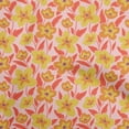 thumbnail image 1 of oneOone Georgette Viscose Medium Yellow Fabric Floral Sewing Craft Projects Fabric Prints By Yard 42 Inch Wide, 1 of 4