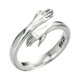 thumbnail image 2 of Anillo Love Hug Ring con dedo abierto, totalmente ajustable, plateado, 2 of 4