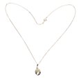 thumbnail image 1 of Collar de plata con colgante de gato y mariposa, collar de clavícula, joyería decorativa, cadena de extensión de 42 + 3 cm, color dorado, 1 of 10