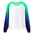 thumbnail image 4 of Vedolay Oversized T Shirts Hoodies for Women Oversized Half Zip Sweatshirt Crewneck Long Sleeve Pullover Hoodie Clothes,Green XXL, 4 of 5