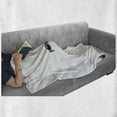 thumbnail image 6 of Spider Web Soft Flannel Fleece Throw Blanket, Spider with Net in Different Trap Varieties Funny Characters with Fangs, Cozy Plush for Indoor and Outdoor Use, 50" x 60", Black White, by Ambesonne, 6 of 6