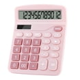 thumbnail image 1 of Calculadoras de escritorio, calculadora bonita de doble potencia con pantalla LCD grande y botones grandes para la oficina, el hogar y la escuela (rosa), 1 of 5