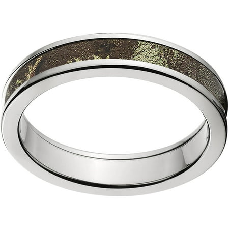 4mm Half-Round Titanium Ring with a RealTree Max 1 Camo Inlay