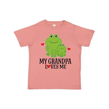 

Inktastic Grandpa Loves Me Frog Gift Toddler Boy or Toddler Girl T-Shirt