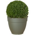 thumbnail image 2 of 12" Capri Campana Round Planter - Dark Green, 2 of 2